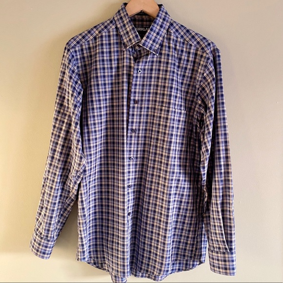 👔 NEW Blue & Yellow Check Shirt - Picture 2 of 2